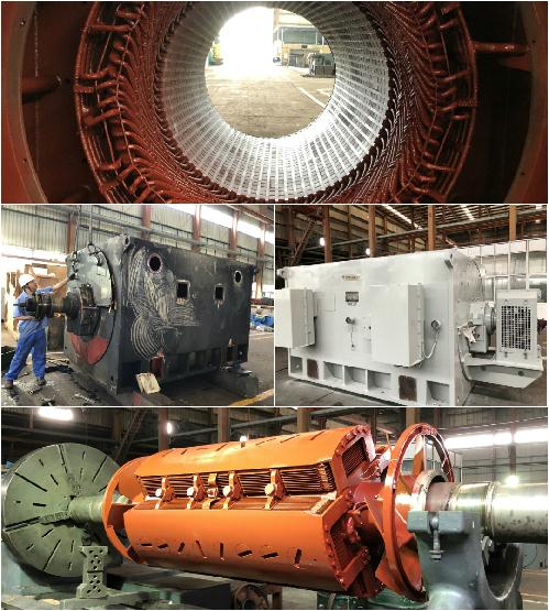 市一电机完成大型交流同步机8800kw电机的漏油改造项目